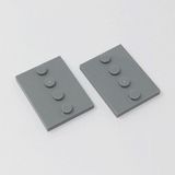 LEGO Aksesuar Minifigür Tile Modified 3 X 4 Altlık Açık Gri Tuğla Fayans