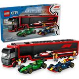Lego City 60445 RB20 ve AMR24 F1 Arabalı F1 Kamyonu