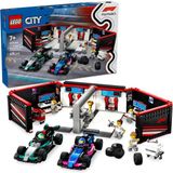 LEGO City F1 Garajı ve Mercedes-Amg ve Alpine Arabaları 678 Parça 7+ Yaş Yapı Oyuncağı 60444 - Standart