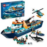 LEGO City Kutup Keşif Gemisi 60368-7 Yaş ve Üzeri Çocuklar için Büyük Yüzen Tekne İçeren Yaratıcı Oyuncak Yapım Seti (815 Parça)