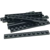 LEGO Creator Moc Custom Aksesuar Plate 1 X 10 Düz Uzun Tuğla Siyah