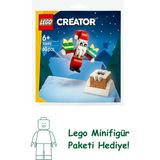 LEGO Creator Noel Baba ile Baca Eğlencesi 30692 – 6 Yaş ve Üzeri Erkek ve Kız Çocuklar için Hayal Gücünü Geliştiren Oyuncak Yapım Seti, Yeni Yıl Temalı Doğum Günü Hediye Fikri (60 Parça)