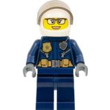 Lego CTY1363 Police City Motorcyclist Female Leather Jacket With Gold Badge and Utility Belt White Helmet Mini Figür