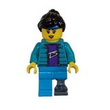 Lego CTY1628 Skateboarder Female Dark Azure Legs With Prosthetic Leg Minifigür
