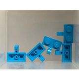 LEGO Custom Aksesuar Plate Modified 1 x 2 Yatay Clip Dark Azure Tuğla