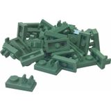 LEGO Custom Akseuar Plate Modified 1 x 2 Merkezde Clip Kum Yeşili Tuğla