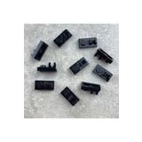 LEGO Custom MOC Akseuar Plate Modified 1 x 2 Merkezde Clip Siyah Tuğla 10 adet gönderilecek