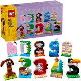 LEGO Doğum Günü Rakamları 281 Parça 6+ Yaş Hayvanlı Masa ve Pasta Süsü Içeren Eğitici Yapı Oyuncağı Seti 40807 - Standart