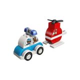 LEGO Duplo® Ilk Itfaiye Helikopterim ve Polis Arabam 10957 (14 Parça)