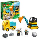 Lego Duplo İnşaat Kamyon Ve Paletli Kazıcı 10931-2 Yaş Ve Üzeri Çocuklar İçin Kazıcı Ve Damperli Kamyon İçeren Eğitici Yapım Seti (20 P