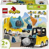 LEGO Duplo Kasabası 3'ü 1 Arada Inşaat Araçları 22 Parça 2+ Yaş Yapı Oyuncağı 10475 - Standart