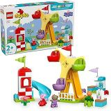 Lego Duplo Peppa Pig Lunapark 10453-2 Yaş Ve Üzeri Kız Ve Erkek Çocuklar İçin Dönme Dolap, Kaydırak, Meyve Suyu Barı Ve Köpek Ve Kedi Dahil