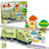 LEGO DUPLO Town İnteraktif Macera Treni 10427 | 2 Yaş ve Üzeri için Işık ve Seslerle Rol Yapma Becerilerini Teşvik Eden Eğitici Oyuncak Yapım Seti, Hediye Fikri (57 Parça)