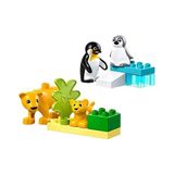 LEGO Duplo Vahşi Hayvan Aileleri Oyuncak Seti: Penguenler ve Aslanlar ile Eğlenceli Oyun 10 Parça