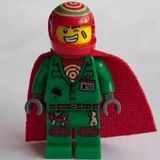 Lego Hidden Side Douglas Elton El Fuego Coveralls with Helmet and Cape Minifigür