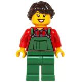 Lego HOL038 Overalls Farmer Female Mini Figür