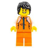 Lego HOL267 Man Orange Tracksuit Mini Figür