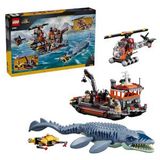 LEGO Jurassic World Mosasaurus Dinozor Tekne Saldırısı 77983- 7 Yaş ve Üzeri Çocuklar için Yaratıcı Oyuncak Yapım Seti (703 Parça)