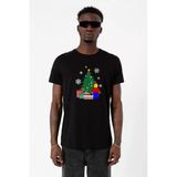 Lego Man Christmas Siyah Erkek Tshirt