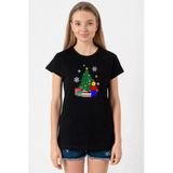 Lego Man Christmas Siyah Kadın Tshirt