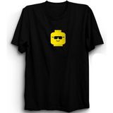 Lego-Man, LEGO Kafası, LEGO Adam Tişört - Siyah