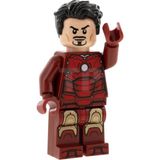 LEGO Marvel Super Heroes Orjinal Iron Man - Mark 3 Armor Minifigür SH0739 (Saçlı Versiyon)