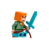 Lego Minecraft 66 Mavi Kılıçlı Alex Orijinal Minifigür
