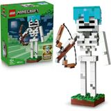 Lego Minecraft İskelet 21594-10 Yaş Ve Üzeri Çocuklar İçin Yay, Ok Ve Elmas Miğfer Aksesuarları İçeren Yaratıcı Oyuncak Figür Yapım Seti