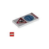 LEGO Minifigür Aksesuarları: Tile Decorated: Dikkat Bakım Çalışması Yapılıyor Görselli 2X4KARO Parçası 87079PB0704