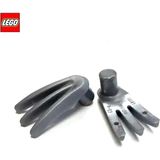LEGO Minifigür Silahları: Minifigür Pençesi, Bıçaklı Pençe, Bladed Claw (2 Adet) - Gri