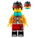 Lego MK019 Monkie Kid Bright Light Orange Open Jacket Mini Figür