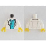 LEGO Moc Custom Minifigür Minifigure Gövde Torso Beyaz Steteskoplu Önlük Hastane Doktor