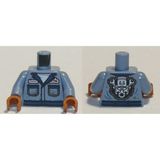 LEGO Moc Custom Minifigür Minifigure Gövde Torso Özel Mavi Mekanik Tamirci Motorcu Tulum