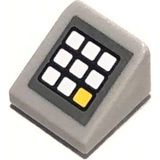 LEGO Moc Slope 30 1 X 1 Baskılı Eğimli Tuğla Bilgisayar Telefon Açık Gri Tuş Takımı 1 Adet