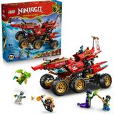 LEGO® NINJAGO® Kara Gemisi 71869 - 9 Yaş ve Üzeri Çocuklar için 3 Araç ve 6 Minifigür İçeren Oyuncak Yapım Seti (1214 Parça)