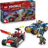 LEGO Nınjago Rogue ile Drix Yarış Arabası Düellosu, 111 Parça, Ninja Savaşçıları, Eğitici Yapım Seti, Aksiyon Oyuncağı, 71840 - 41 Delft Blue