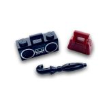 LEGO Orijinal Parçalar - Karma Aksesuarlar - Çanta - Şemsiye - Radyo (3 Parça)