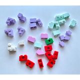 Lego Orijinal Parçalar Karma Kırmızı Yeşil Beyaz Pembe Mor Turkuaz Brick Corner