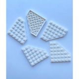 LEGO Orijinal Parçalar - Wedge, Plate 6 x 6 Cut Corner (5 Adet)