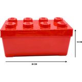 LEGO Orijinal Plastik Kırmızı Kapaklı Saklama Kutusu (36 x 18 x 17 Cm)