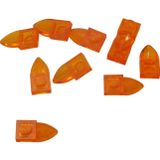 LEGO Orjinal Aksesuar Plate Modified 1 X 1 Şeffaf Turuncu Yatay Diş Düz Tuğla