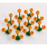LEGO Orjinal Bitki Ağaç Parçaları: Çiçek: Flowers: 40 Parça Çiçek ve Bitki - 10 Adet Yeşil Bitki ve 30 Adet Turuncu Renk Çiçekten Oluşur.