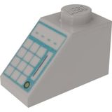 LEGO Orjinal Custom Slope 45 1 X 2 Baskılı Eğimli Tuğla Market Beyaz Kart Bölmeli Küçük Kasa 2 Adet