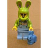 LEGO Orjinal Lego Minifigür Easter Egg Hunt Fan with Blue Rabbit