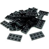 LEGO Orjinal Moc Custom Aksesuar Creator Plate 2 X 4 Düz Tuğla Siyah