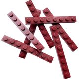 LEGO Parçalar - Dark Red Plate 1 x 8 (8 Adet)