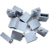 LEGO Parçalar - Light Bluish Gray Brick 1 x 2 x 2 With Inside Stud Holder (8 Adet)