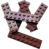 LEGO Parçalar - Reddish Brown Plate 2 x 8 ( 8 Adet)