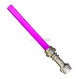 LEGO Star Wars Minifigür Aksesuarı, Işın Kılıcı, Lightsaber, Şeffaf Pembe Renkte ve Metalik Gümüş Kabzalı