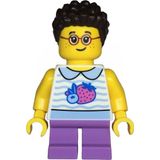 Lego TWN471 Creator Child Girl White Collared Shirt With Fruit